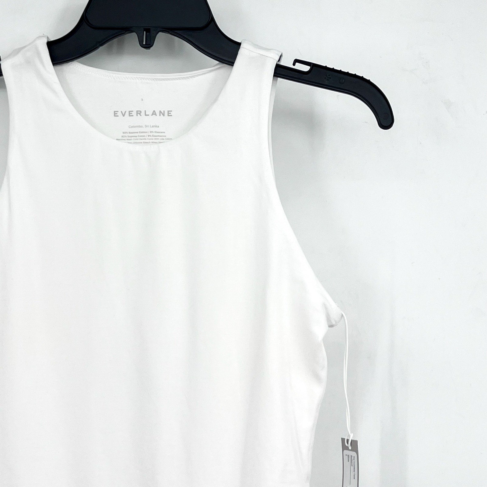 EVERLANE Women's The Cutaway Tank Bodysuit Small White Sleeveless NWT