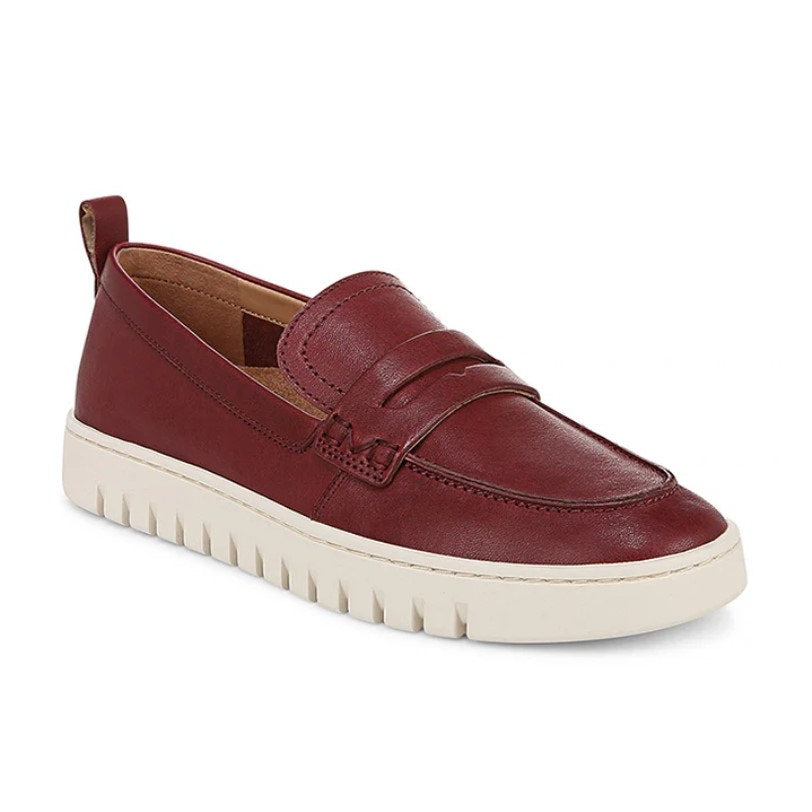 VIONIC Womens Uptown Loafers Size 8.5 Syrah Brown Leather Slip-ons NIB