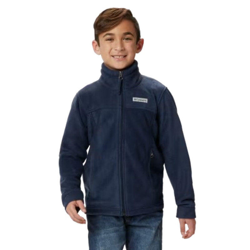 COLUMBIA Youth Steens Mountain II Fleece Jacket Small City Grey/Shark NWOT