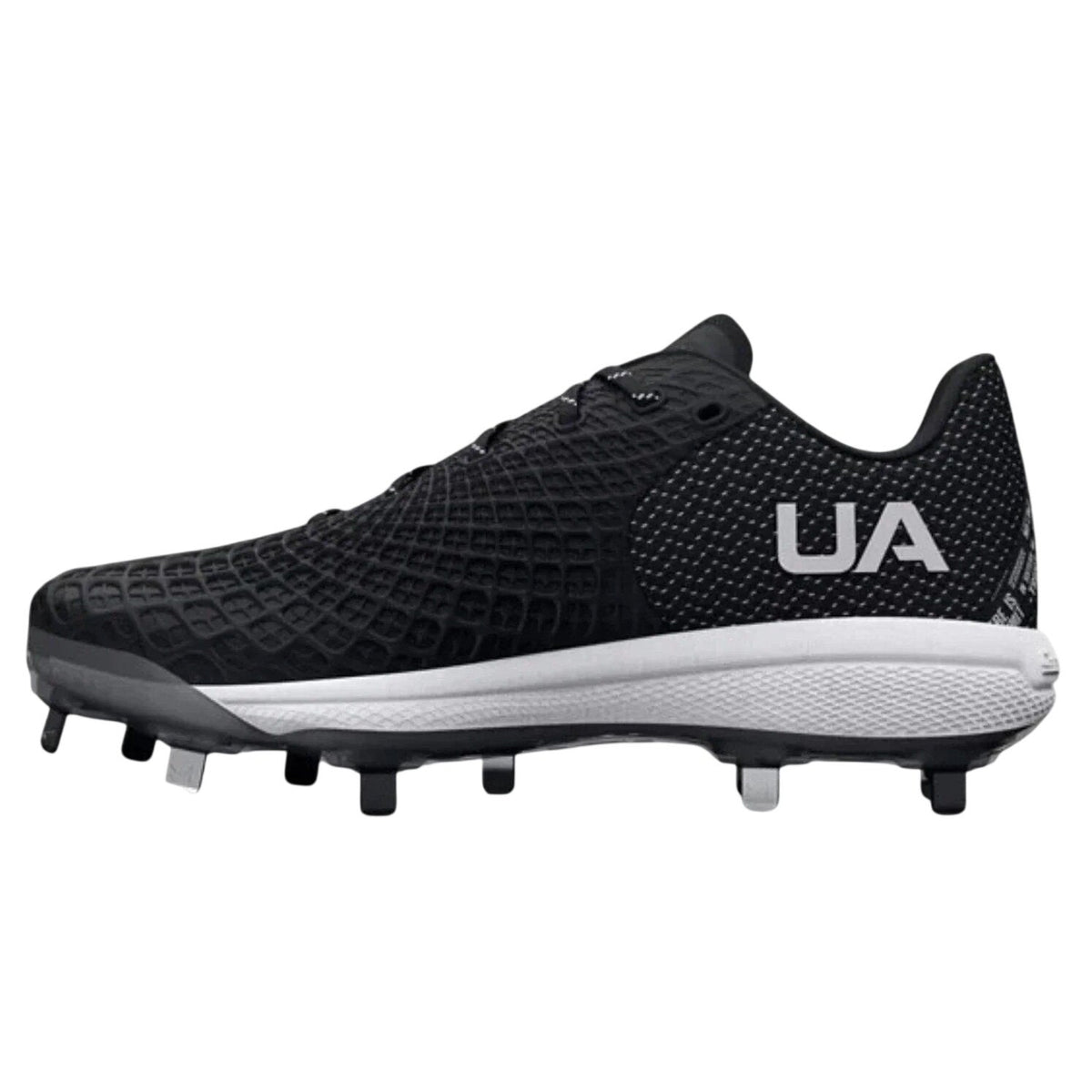 Under Armour Womens Glyde 2.0 Metal Softball Cleats Size 7.5 Black Silver NWOB
