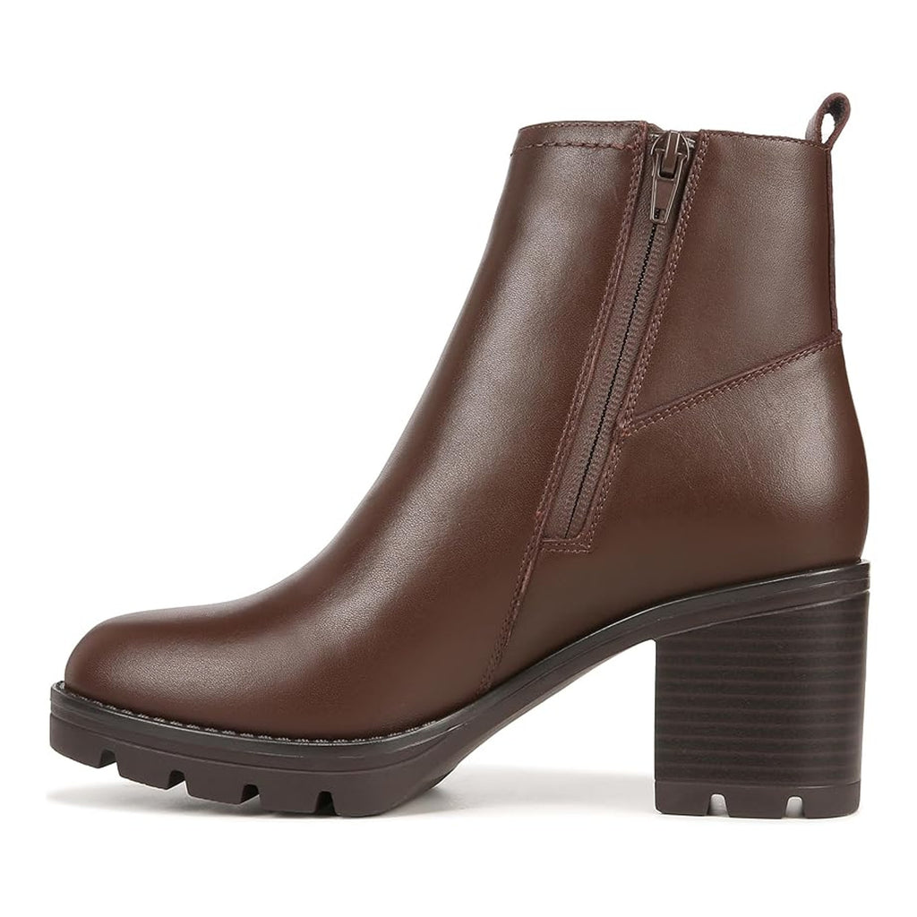 Naturalizer Womens Verney Ankle Bootie Size 9.5 M Brown Leather Waterproof NIB