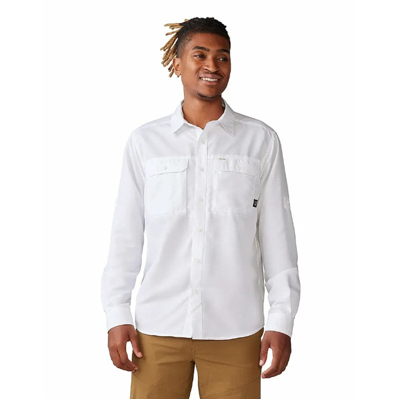 MOUNTAIN HARDWEAR Men's Canyon Long Sleeve Shirt Medium White Button Front NWT