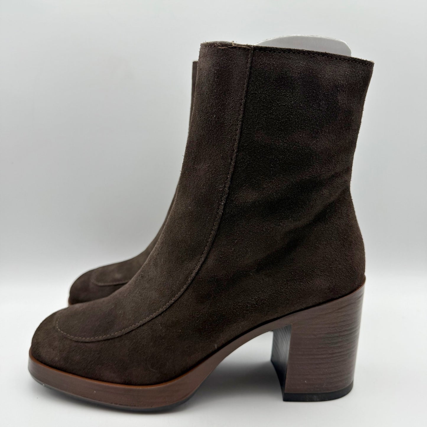 Eric Michael Womens Alice Ankle Boots EU 39 US 8.5-9 M Brown Nubuck Leather NWOB