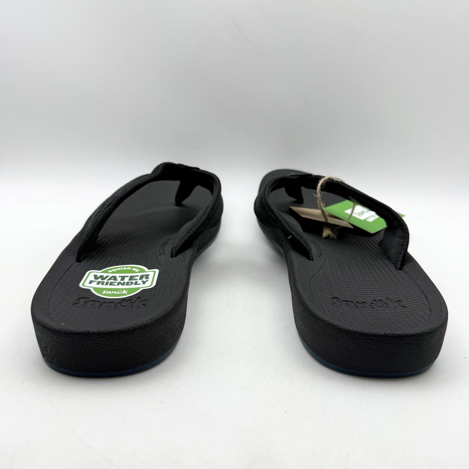 Sanuk Mens Cosmic Seas Mesh Thong Sandals US 11 EU 44 Black NWOB