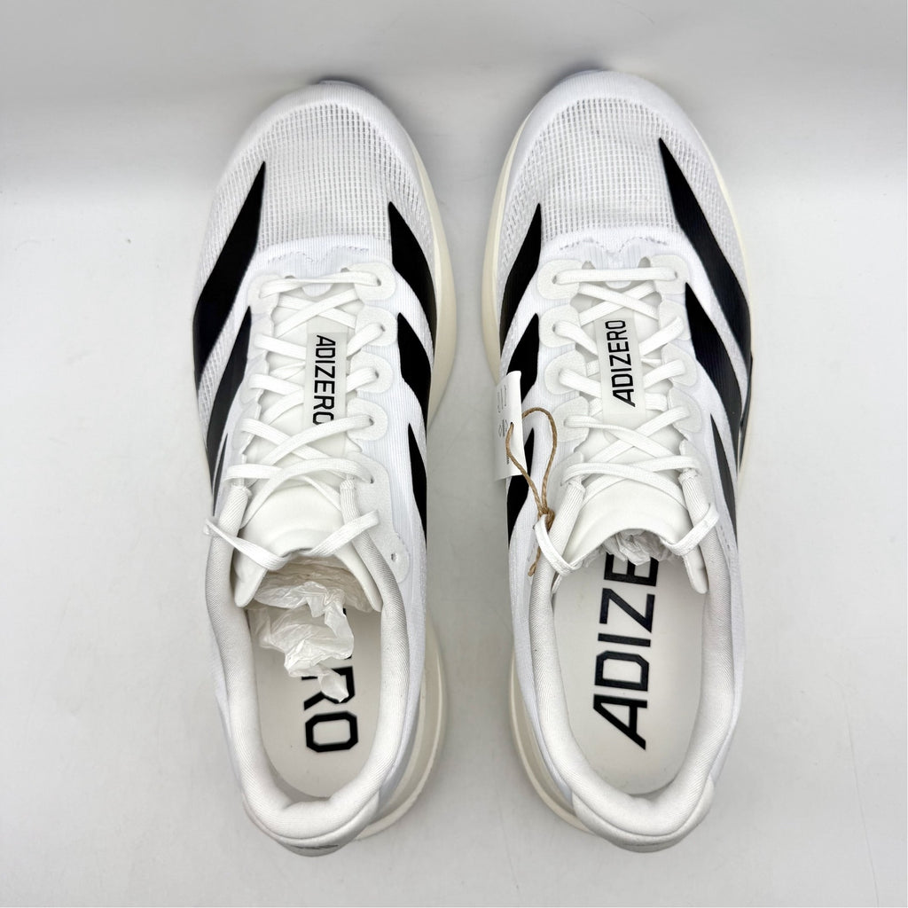Adidas Mens Adizero Evo SL Running Sneakers US 9.5 M White Black Athletic NWT