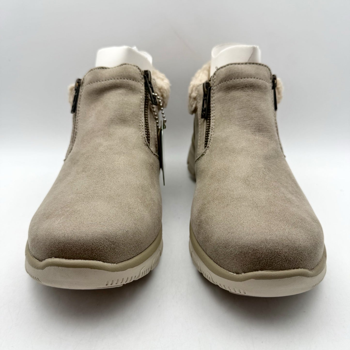 Skechers Womens Easy Going Ankle Boots US 10 Grey Water Repellent Lined NIB