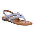 Franco Sarto Womens Gretchen Thong Sandals US 6.5 M Blue Suede Flats NWOB