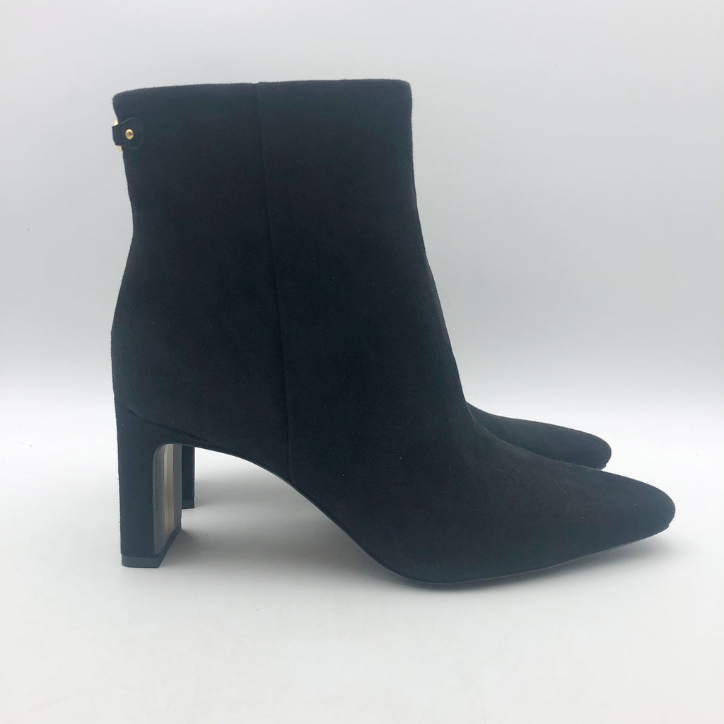 Sam Edelman Womens Saige Ankle Boots US 8  M EU 38.5 Black Suede Heels NIB