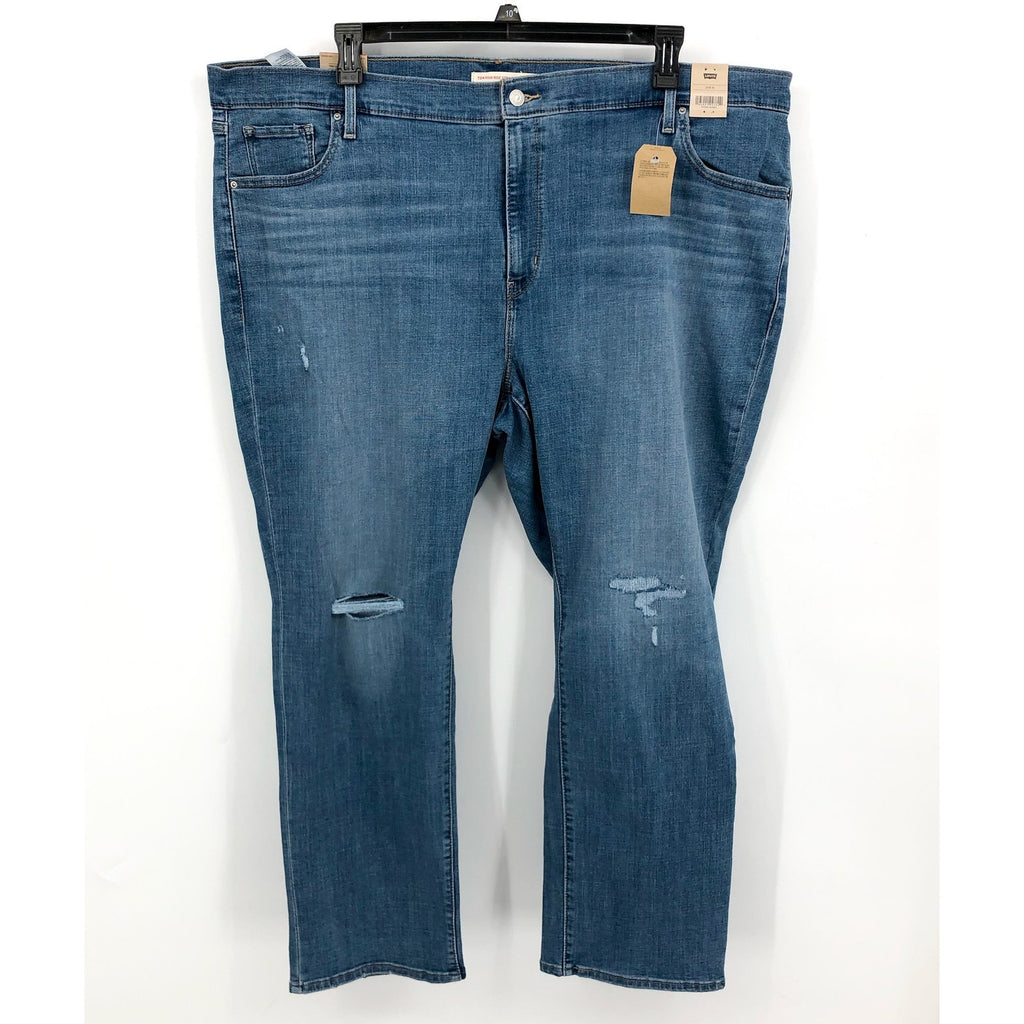 Levi's Womens 724 Slim Straight Jeans 26W Blue Slate Fixer 83737-0016 NWT
