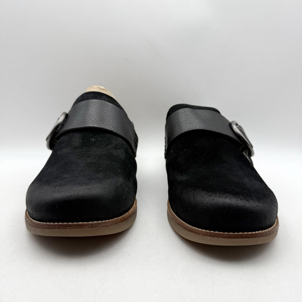 Sofft Womens Billie Clogs Size 9 M EU 40 Black Suede Slip On NWOB