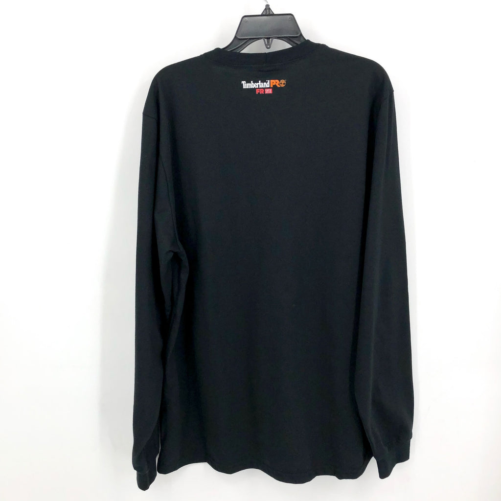 TIMBERLAND PRO Men's FR Long-Sleeve Pocket T-Shirt Large Black Cotton Core NWT