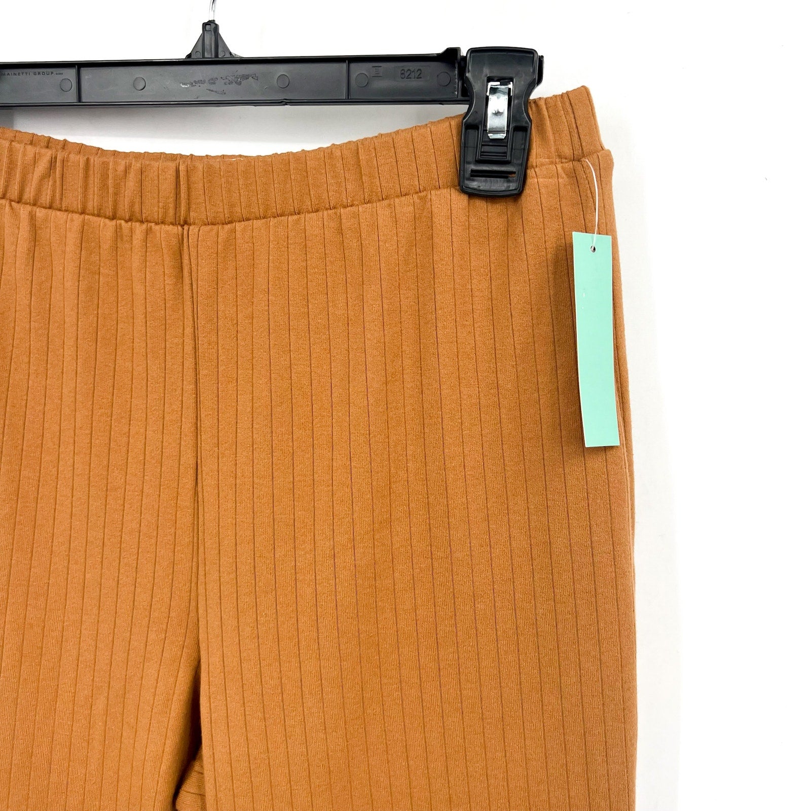 ABOUND Women's Ribbed Flared Leg Pull On Pants Small Tan Dale NWT