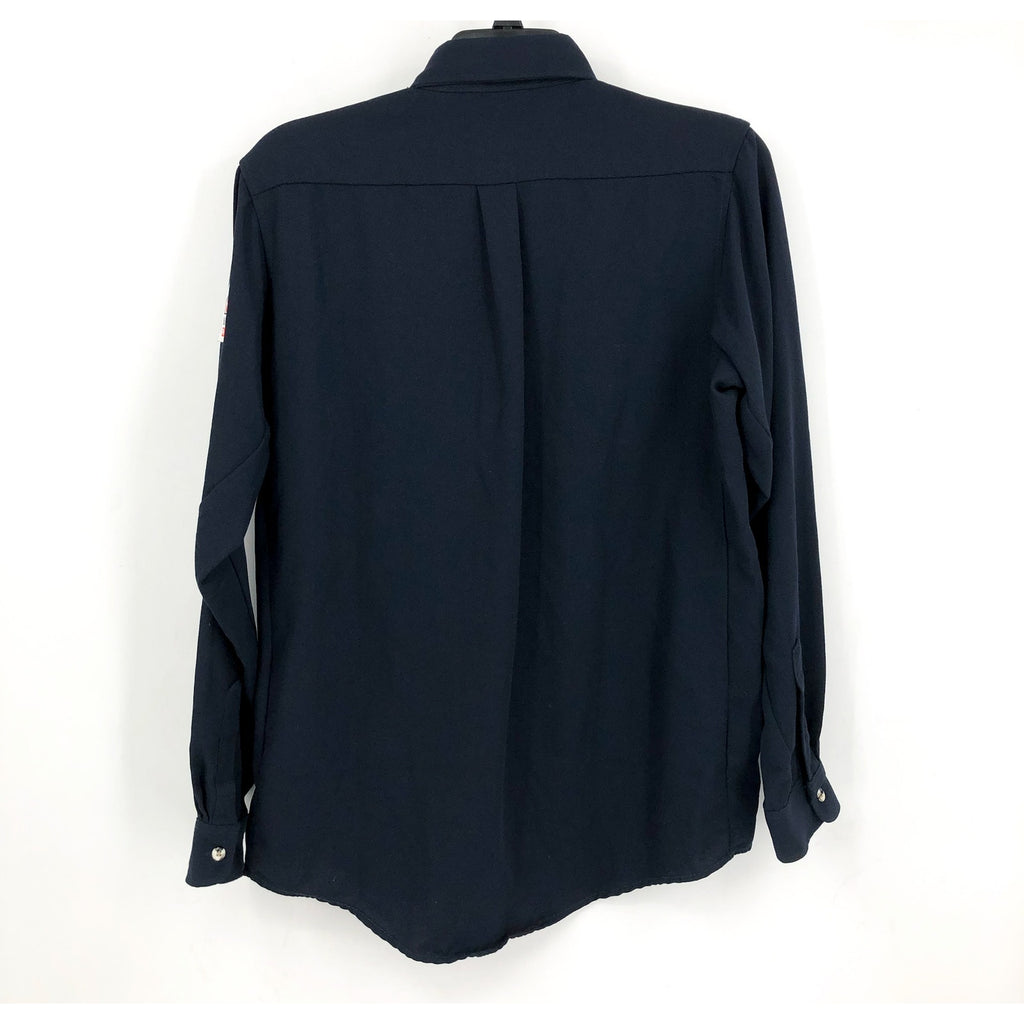 BULWARK Mens Midweight FR CAT2 Uniform Shirt Medium Navy Blue Button Up NWOT