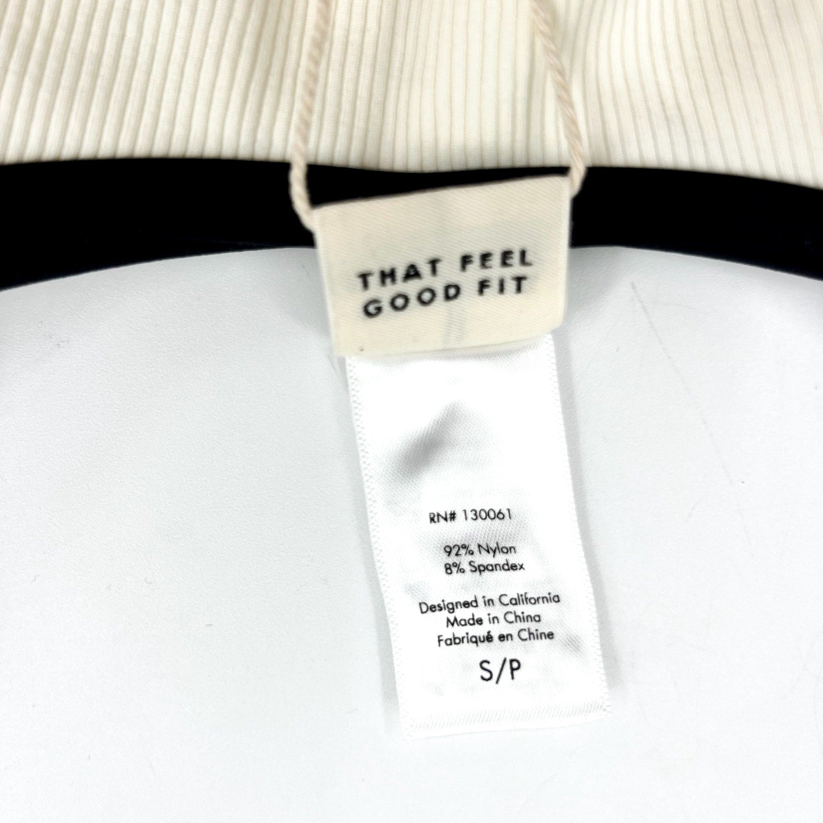 L*SPACE Women's Adalyn Bikini Top Small Cream Black Colorblock Bralette NWT