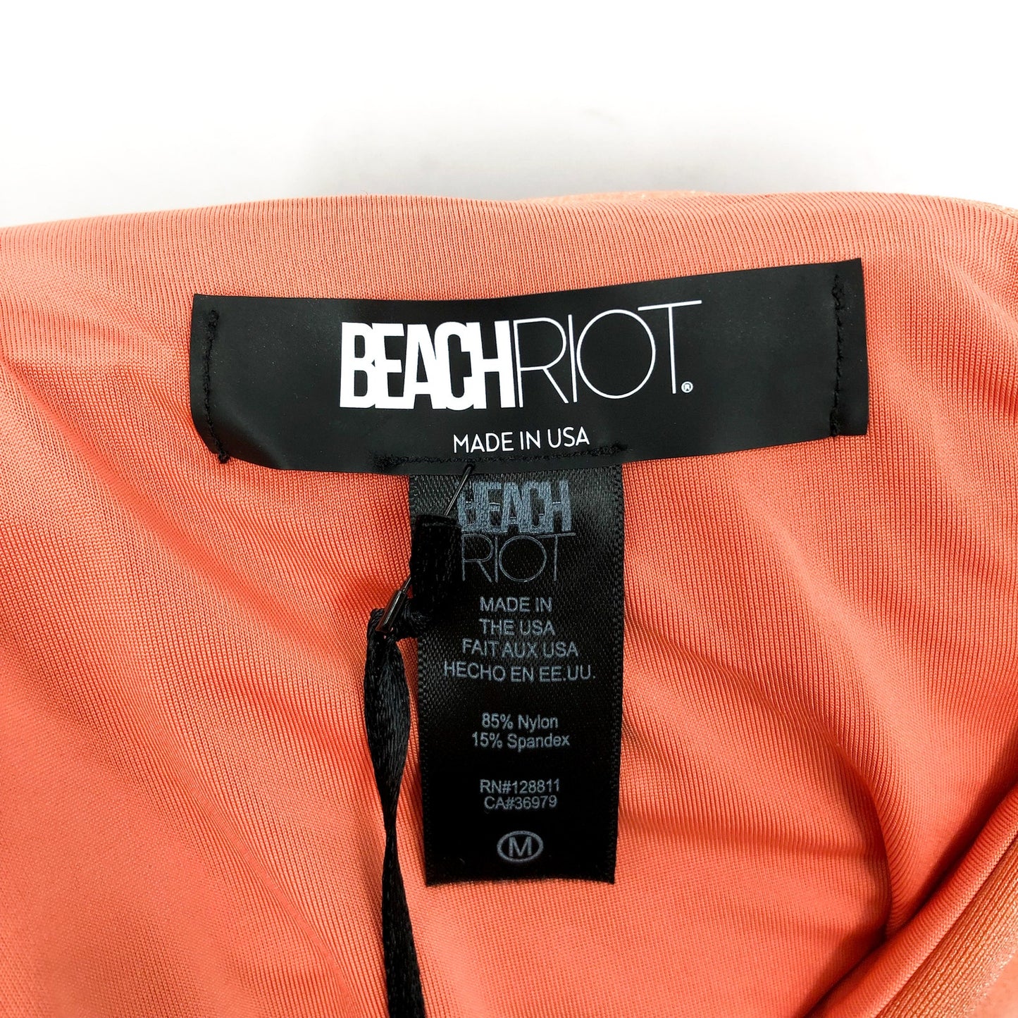 BEACH RRIOT Joyce One Piece Swimsuit Medium Orange Desert Clay Colorblock
