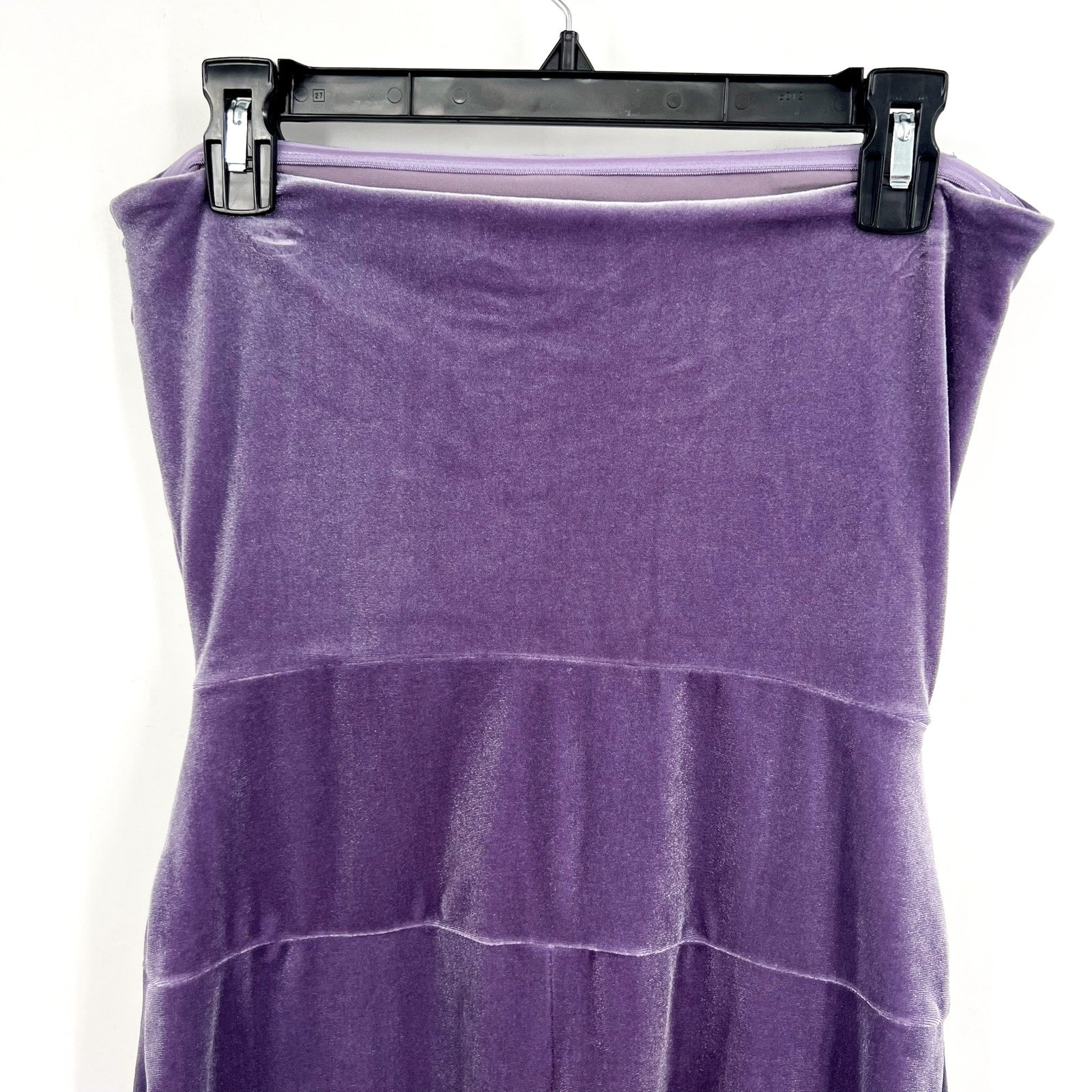 Norma Kamali Velvet Strapless Dress Medium 38 Powder Purple Knee Length NWT