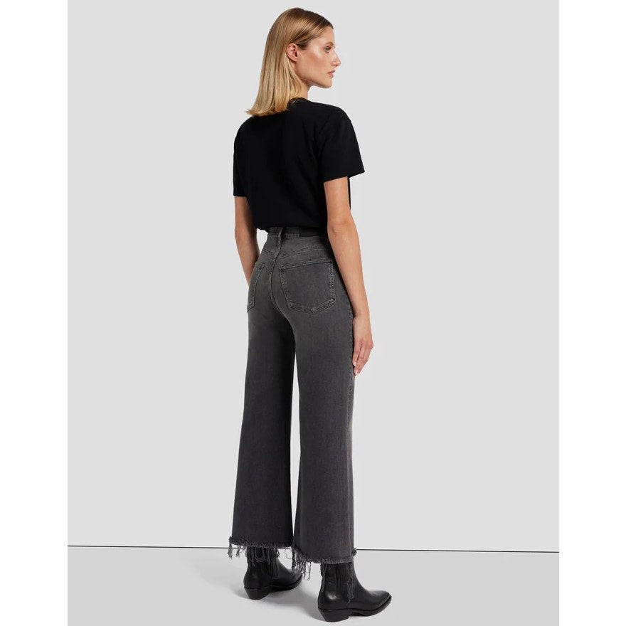 7 FOR ALL MANKIND Womens Ultra High Rise Cropped Jo Jeans Size 28 US 6 Grey NWT