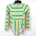 SEAFOLLY Girls Tropical Night One Piece Swimsuit Size 14 Green Yellow Stripe NWT