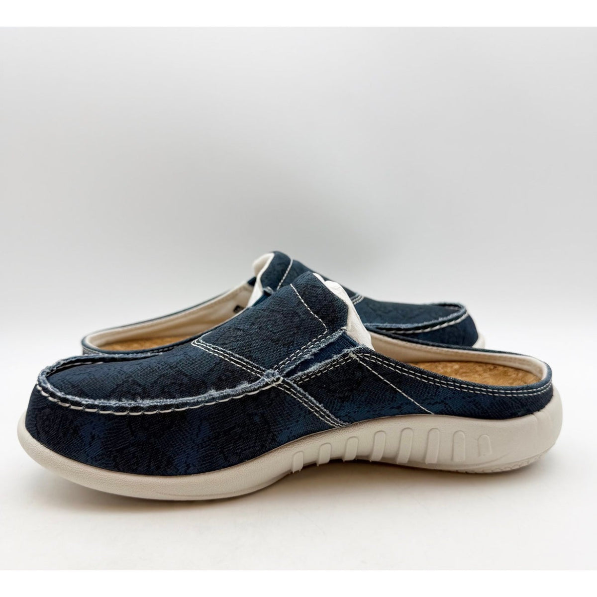 Spenco Womens Siesta Spring Slide Shoe 7.5 Wide Blue Water Resistant Slip On NIB