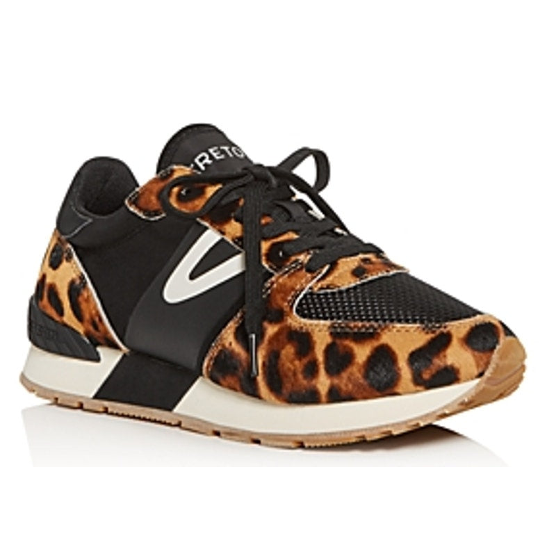 Tretorn Womens Loyola Casual Sneakers Size 5 EU 35 Leopard Black Suede NWOB