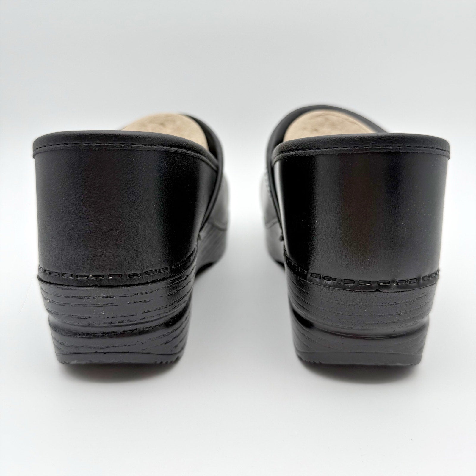 Dansko Womens Professional Clogs EU 41 US 11 Wide Black Box Leather Slip On NWOB