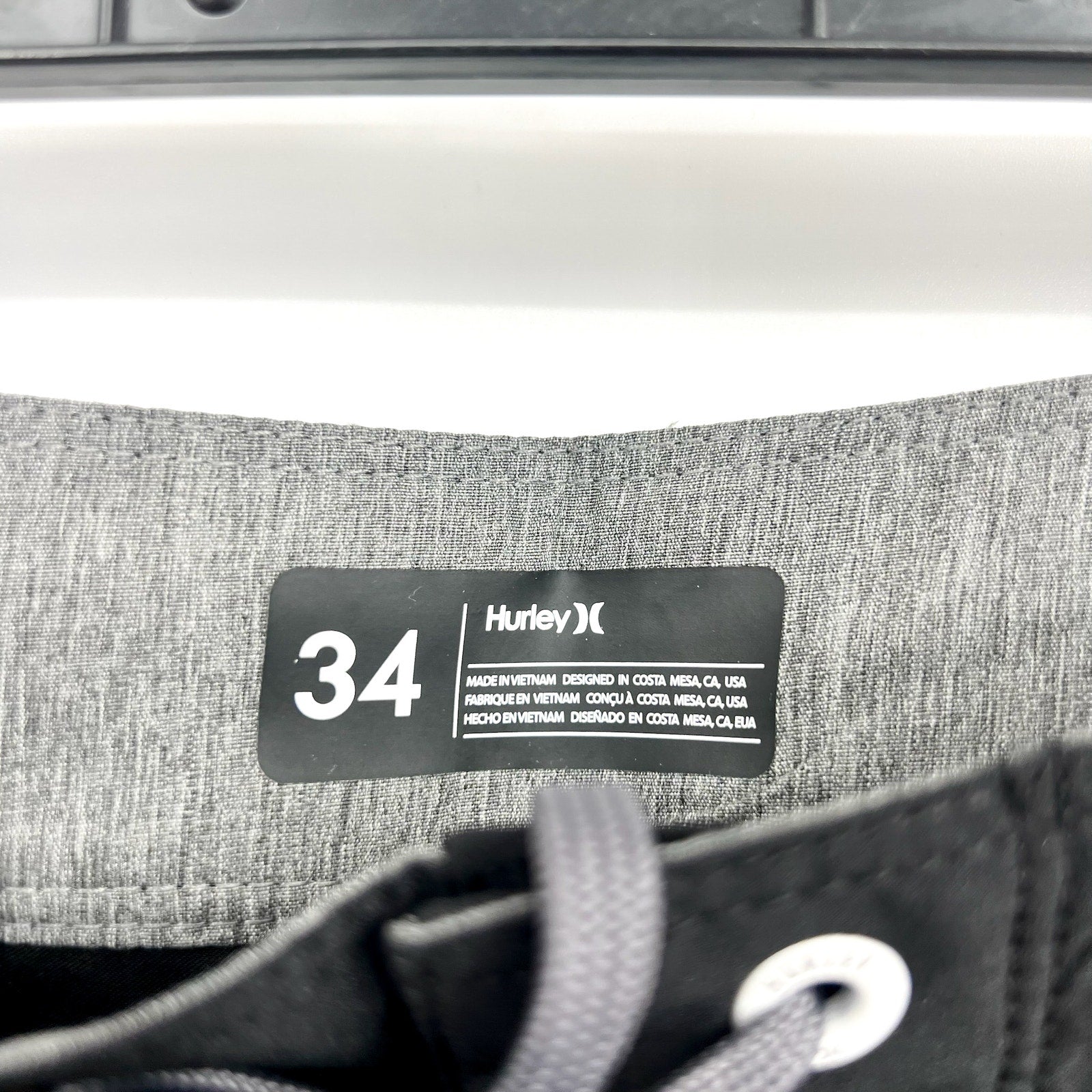 HURLEY Men's Phantom-Eco One & Only Boardshorts Size 34 LARGE Black 18" NWT
