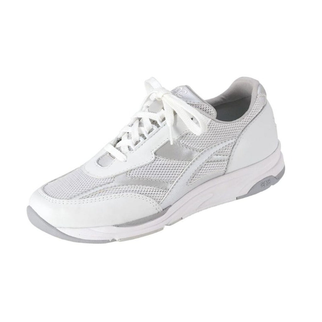 SAS Womens Tour Mesh Comfort Walking Sneaker US 11 Narrow Silver Leather NIB