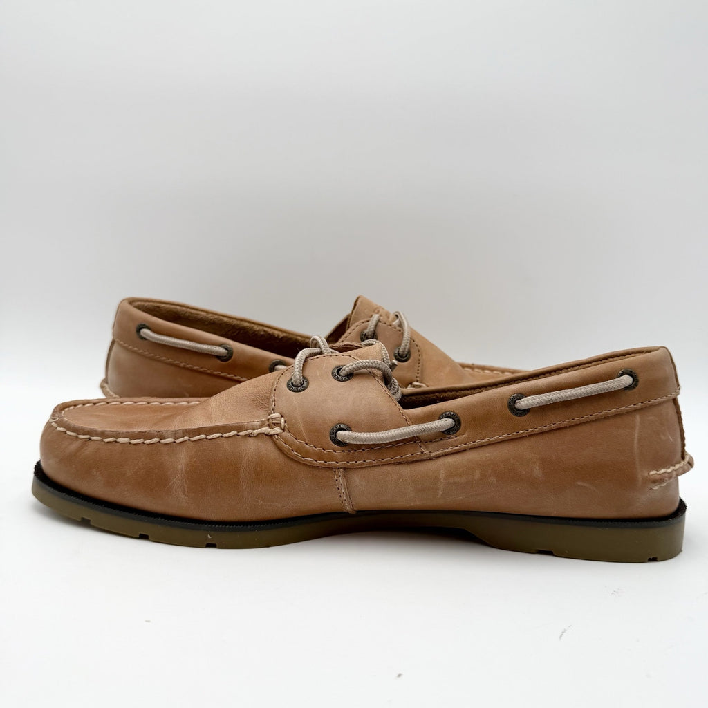 SPERRY Mens Leeward Boat Shoes Size 12 EU 45.5 Brown Leather NWOB