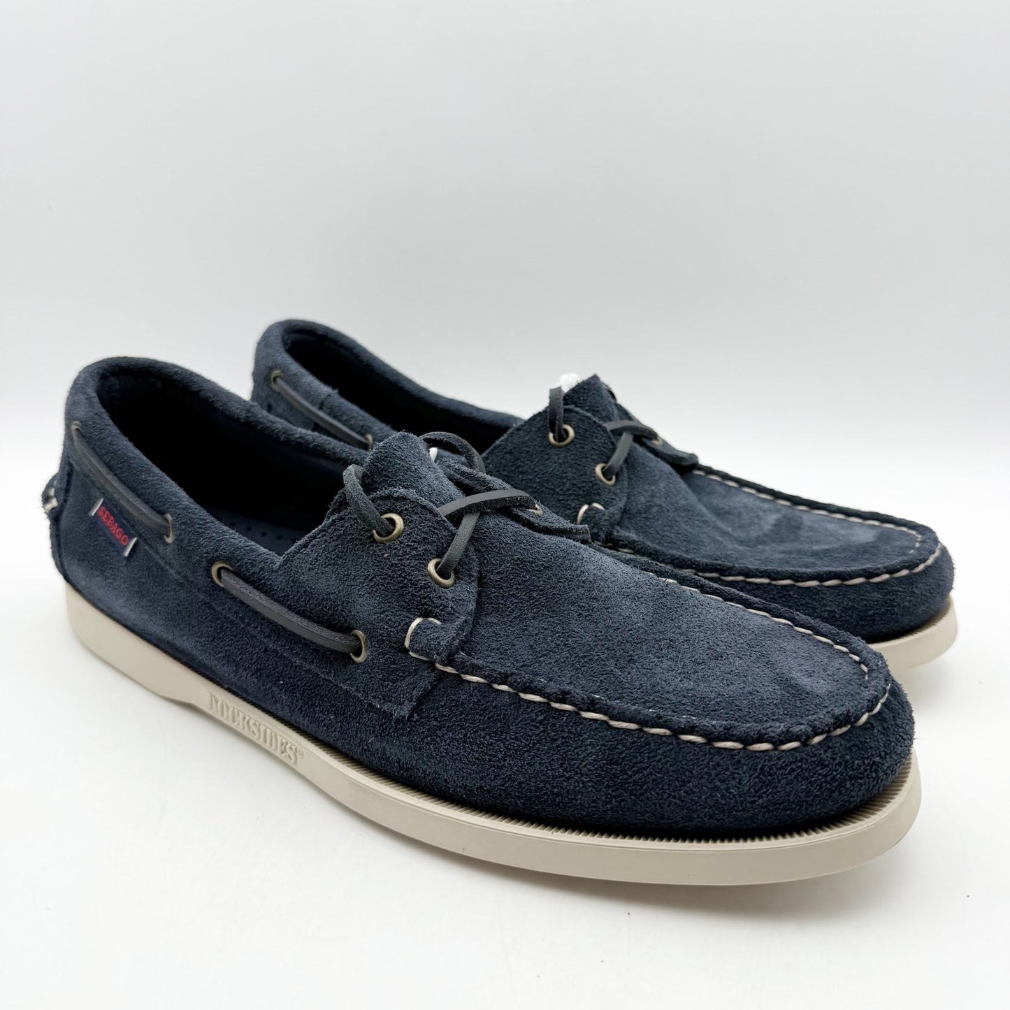 Sebago Mens Portland Roughout Loafers US 10 M Navy Suede Lace Up NWOB