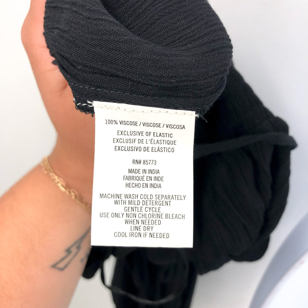 O'NEILL Women's Keiko Tank Jumpsuit XS Black Sleeveless Cut Out Wide Leg NWOT