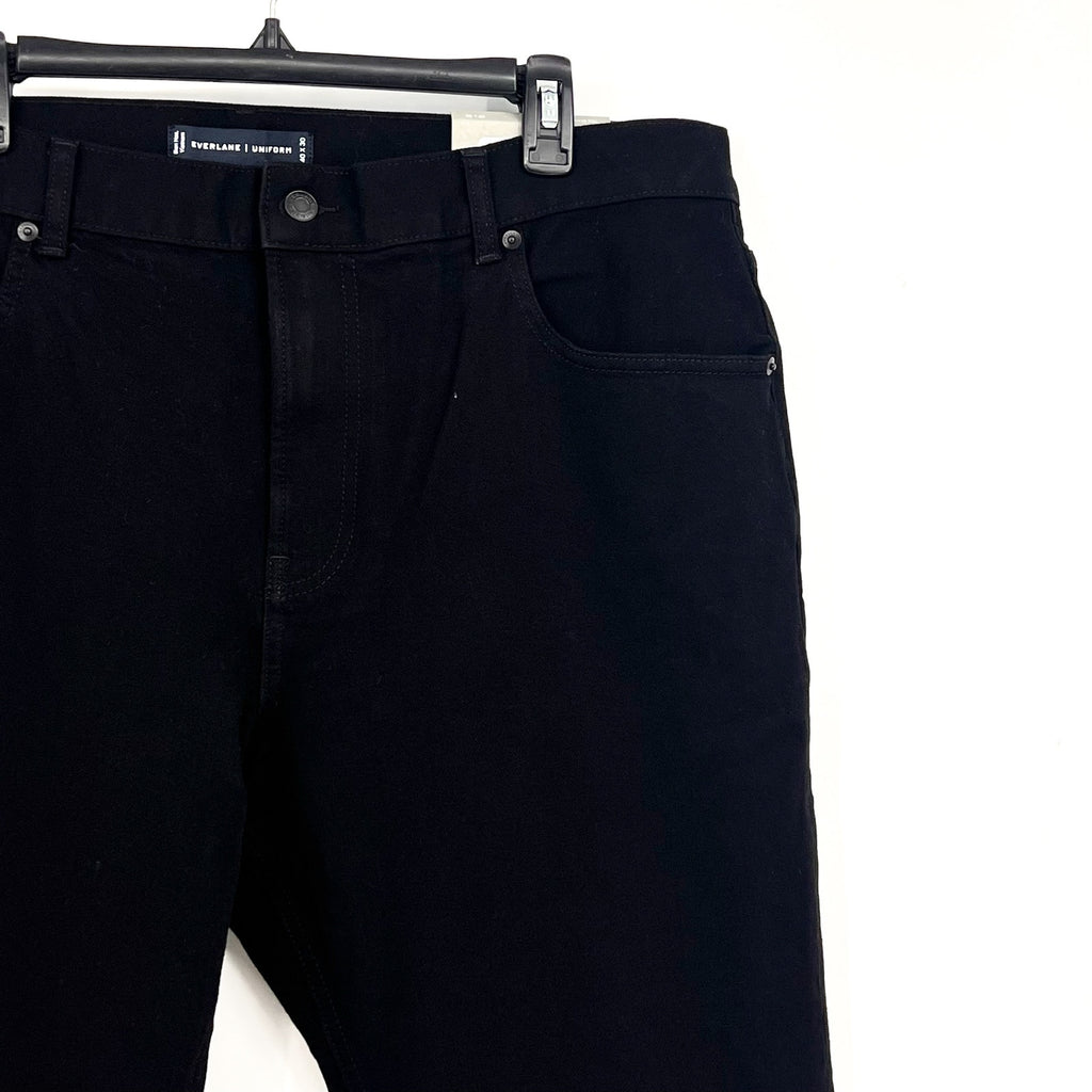 EVERLANE Men's Uniform Skinny Jeans 40x30 4-Way Stretch Organic Cotton Black NWT