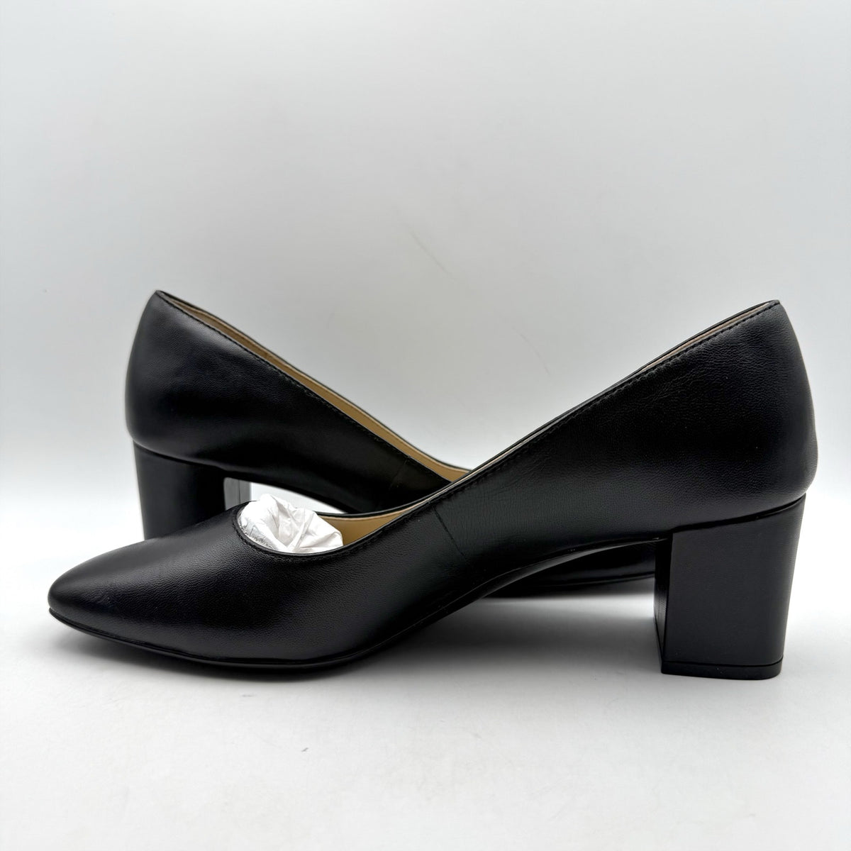 Naturalizer Womens Karina Pumps Size 7.5 Wide EU 38 Black Leather Heels NIB
