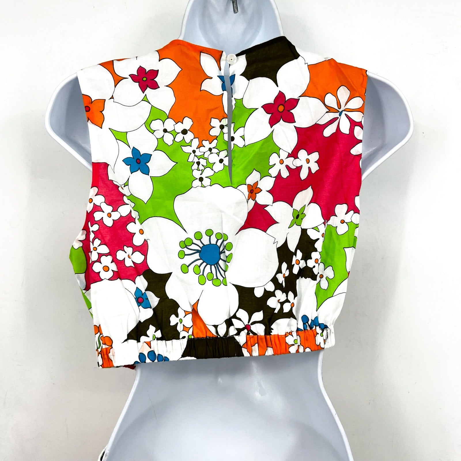 Trina Turk Womens Floral Artimo Midi Dress Medium White Multi Cut Out Casual NWT