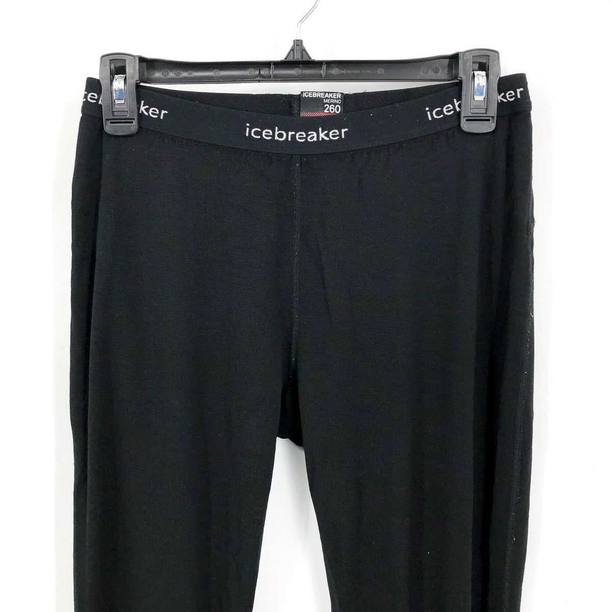 ICEBREAKER Women's Merino 260 Tech Thermal Leggings Large Black Base Layer NWT
