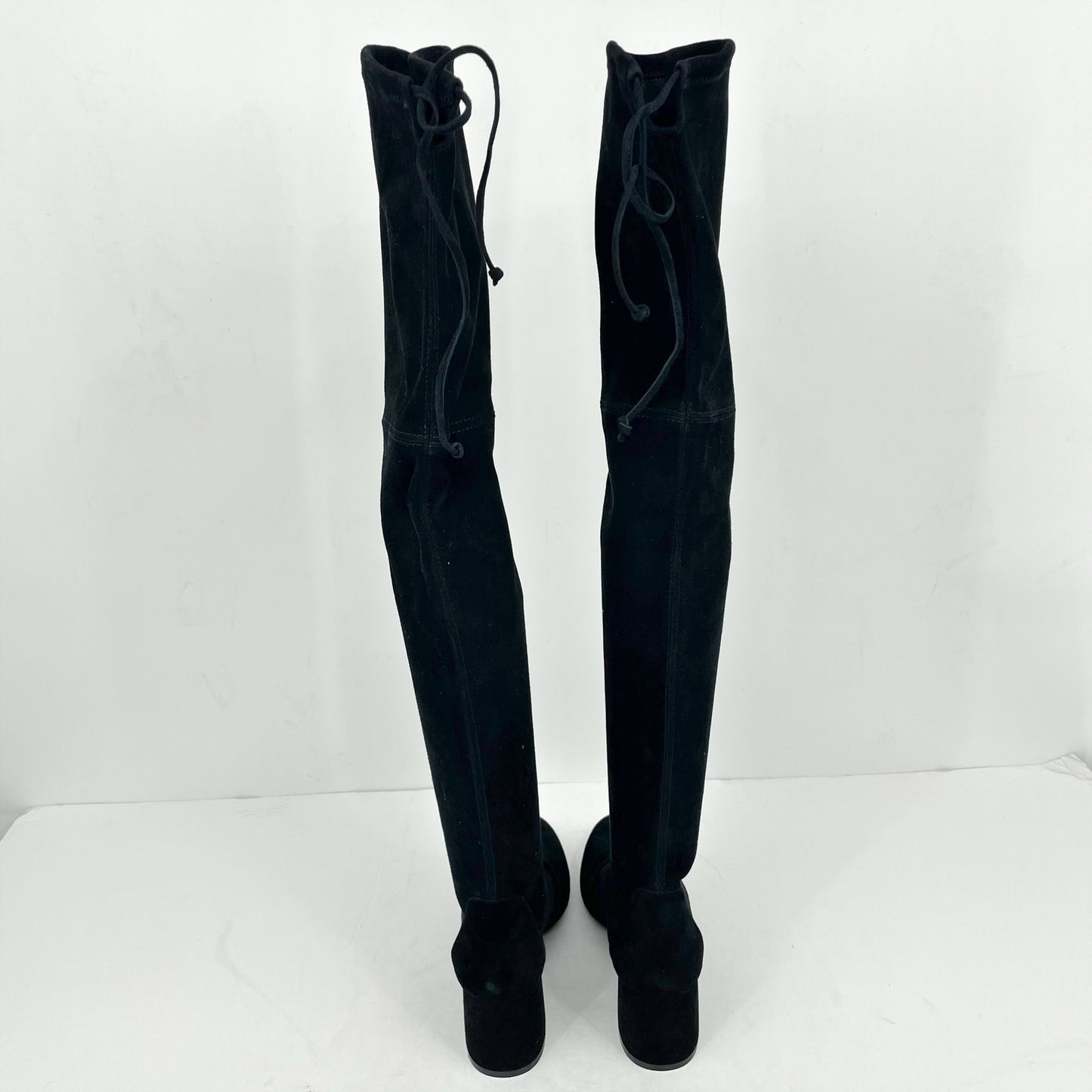 Stuart Weitzman Womens Flareland Over The Knee Boots US 7 B Black Suede NWOB