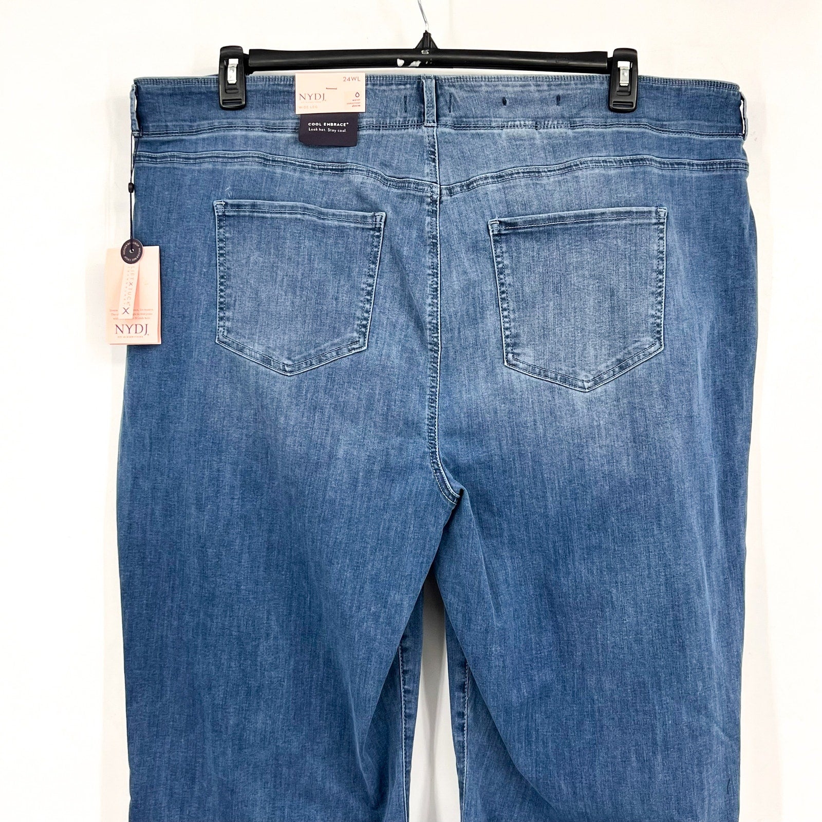 NYDJ Womens Cool Embrace Major Wide Leg Capri Jeans 24WL Compass Blue NWT