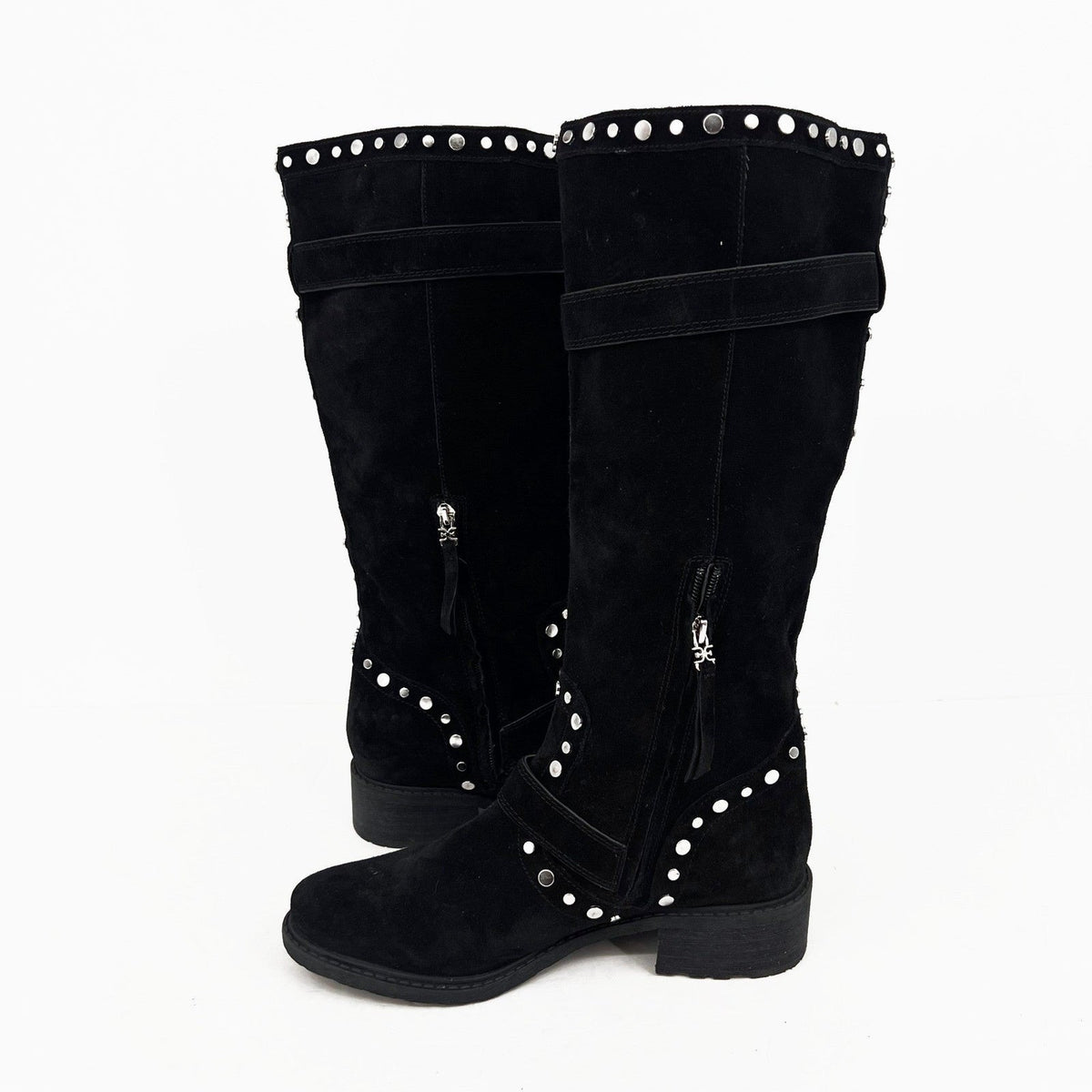 Sam Edelman Womens Deryn Studded Knee High Boots Size 10.5 EU 40.5 Black NWOB