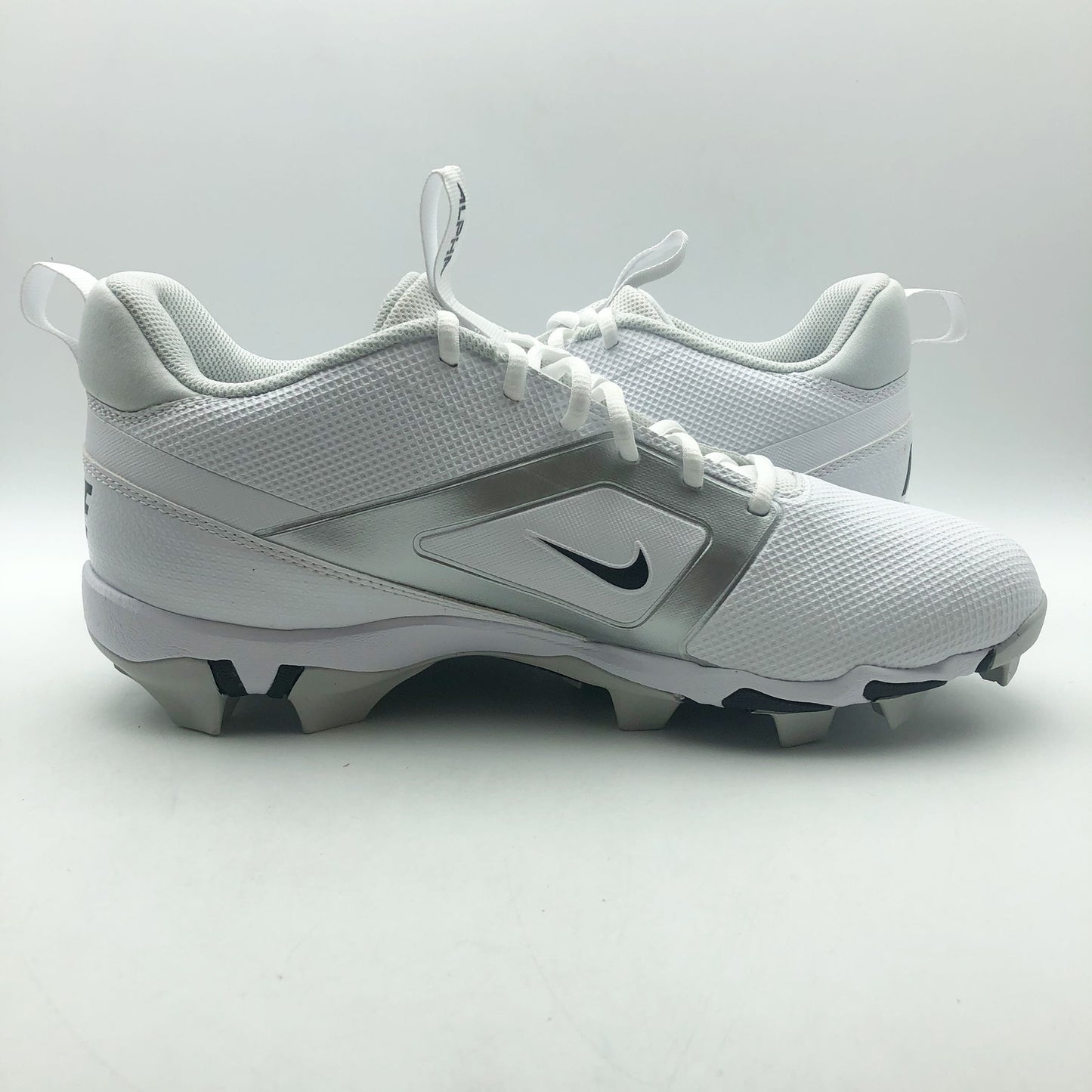 Nike Mens Alpha Menace 4 Shark Football Cleats Size 13 White Black NWOB