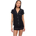 EBERJEY Gisele Short PJ Set Medium Black Pink Sorbet TENCEL Modal NWT