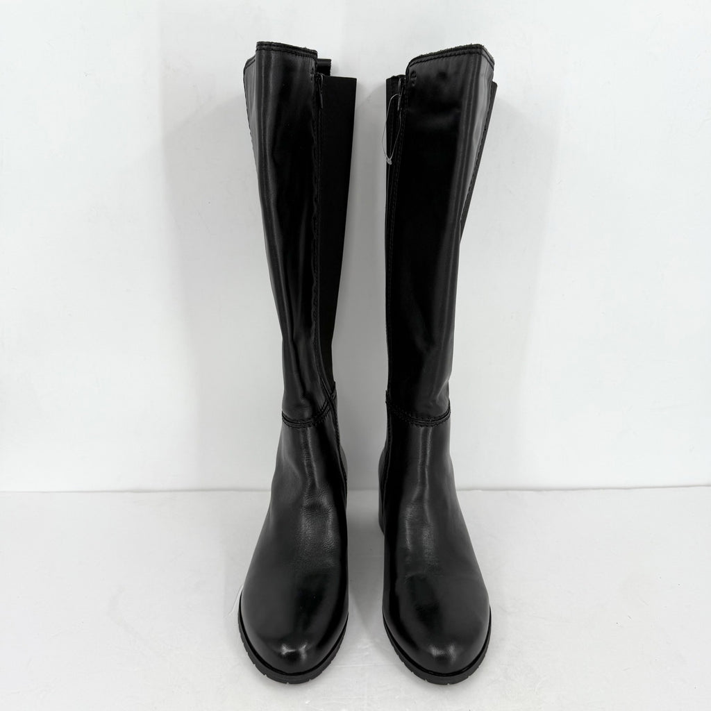 Naturalizer Women Brent Knee High Boots US 8.5M Black Leather Weatherproof NIB