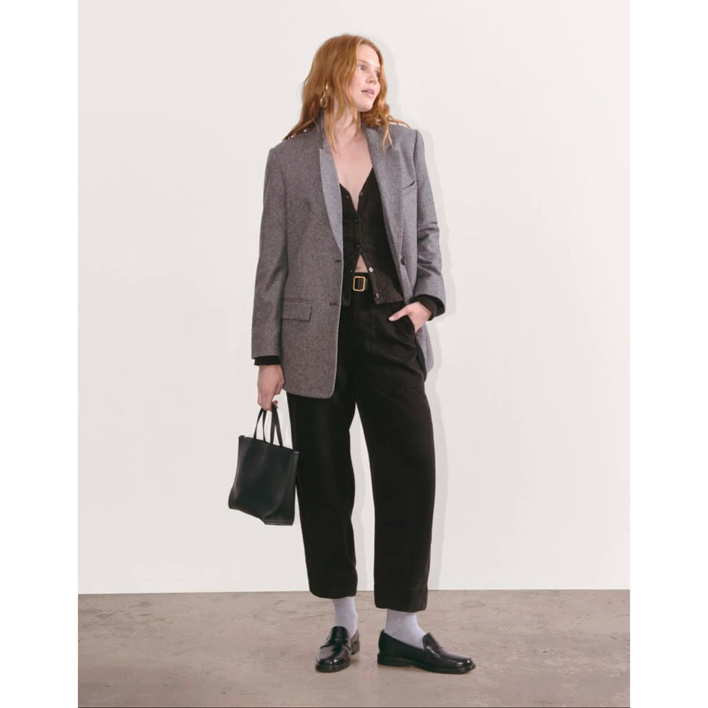 EVERLANE Women's The Utility Pant Size 6 Black Buttersoft Tapered Leg NWT