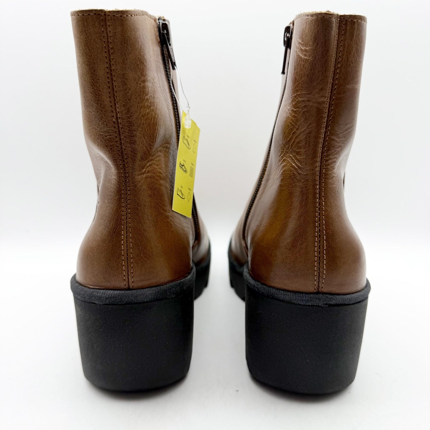 FLY LONDON Womens Toor513FLY Boots EU 39 US 8-8.5 Brown Leather Ankle NIB