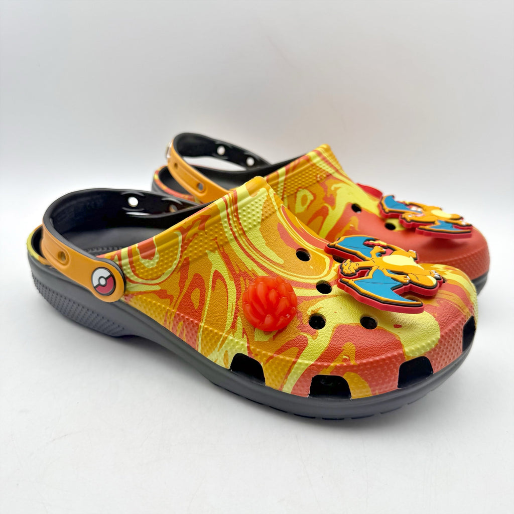 Crocs Classic Pokemon Charizard Clogs Mens 10 Womens 12 Orange Black NIB