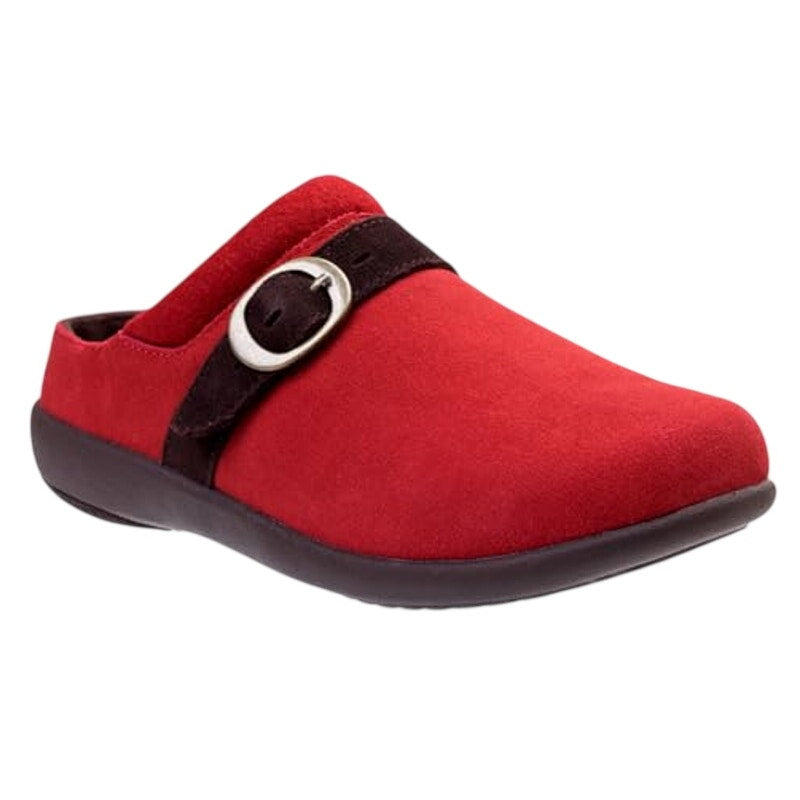 Spenco Womens Ashley Clogs Size 7.5 EU 38 Red Suede NIB