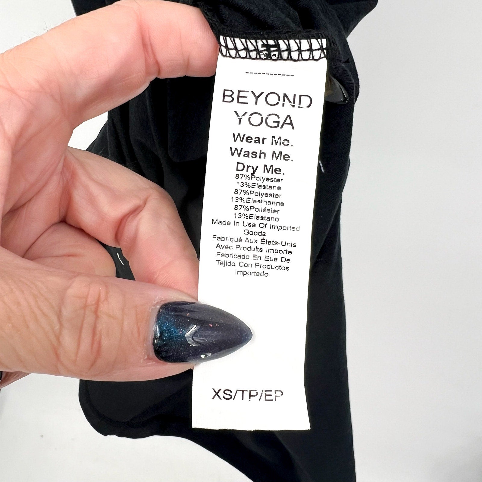 BEYOND YOGA Icon Midi Dress XS Black Darkest Night Spacedye Square Neck NWT