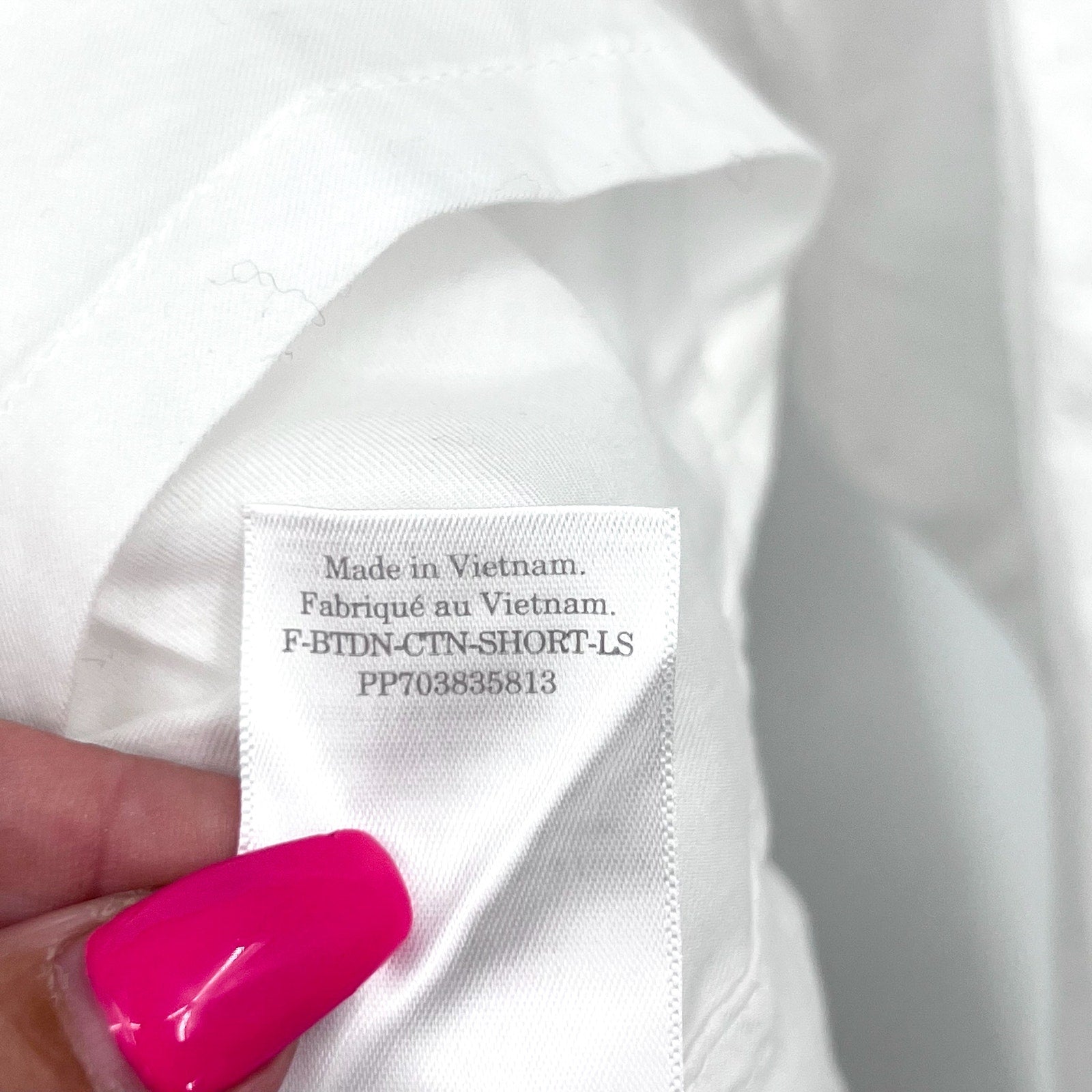 EVERLANE Womens The Way-Short Shirt in Silky Cotton Medium White Long Sleeve NWT