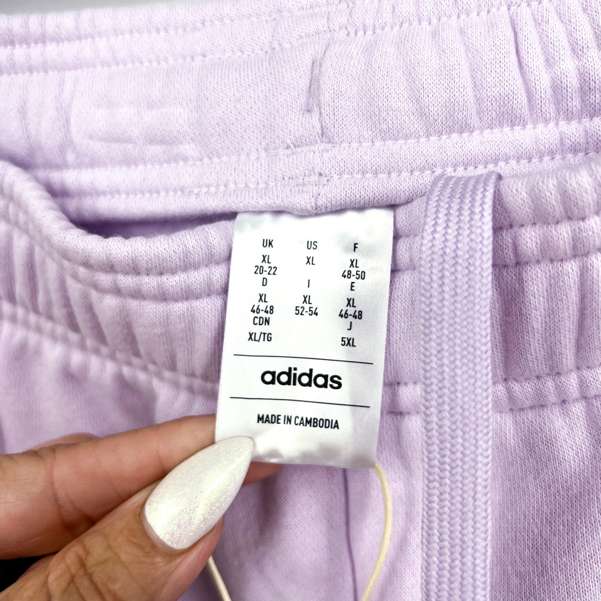 ADIDAS Womens Tiro Fleece Pants XL Purple Ice Lavender Pull-On NWT