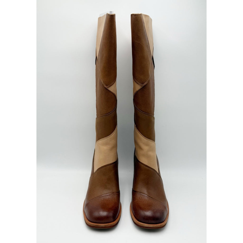 Kork-Ease Womens Asbee Knee High Boots Size 6.5 M EU 37 Tan Leather Suede NIB