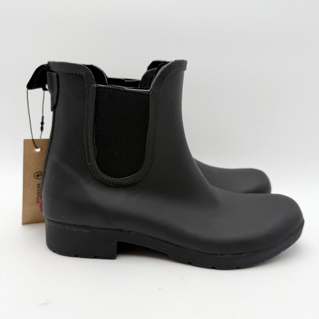 Chooka Womens Eastlake Chelsea Rain Ankle Boots Size 6 Black Waterproof NWT