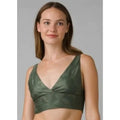 Prana Womens Layna Brami Yoga Bra Top Large Sage Green Camo Activewear NWT